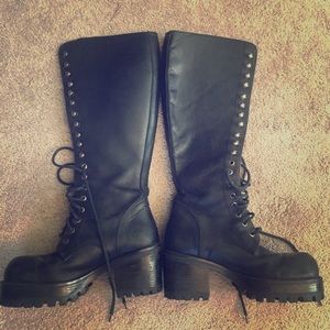 Vintage 90s Aldo leather combat boots size 8